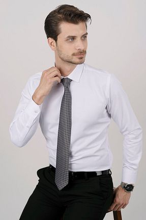 پیراهن سفید مردانه اسلیم فیت Etikmen - کد 195788625