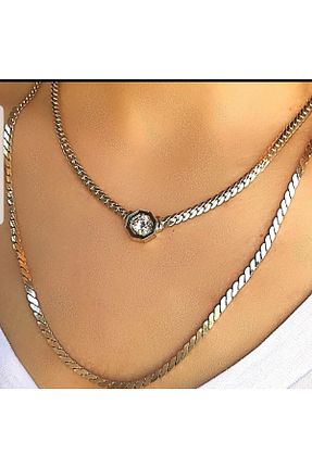 گردنبند جواهر زنانه برنجی Bo Takı ve Aksesuar - کد 315503537