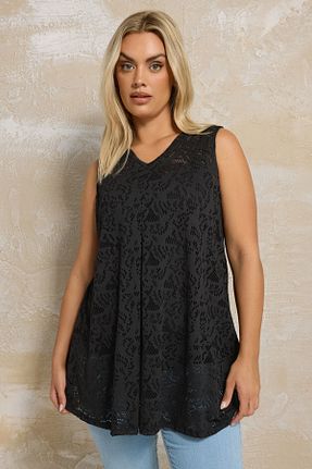 بلوز سایز بزرگ مشکی زنانه سایز بزرگ Stil Diva - کد 940968471