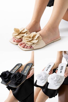دمپائی خانگی مشکی زنانه پارچه ای MODA BULVARI - کد 941017756