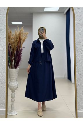 ست بالاتنه و پائین تنه حجاب رنگی زنانه رگولار MİHRA STORE - کد 940987575