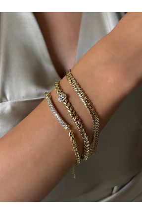 دستبند استیل (فولاد) فیروزه ای زنانه استیل ضد زنگ İNN JEWELLERY - کد 940996040