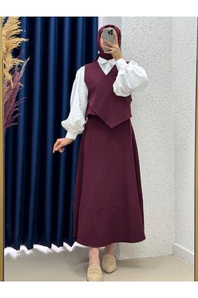 ست بالاتنه و پائین تنه حجاب رنگی زنانه رگولار MİHRA STORE - کد 940989379