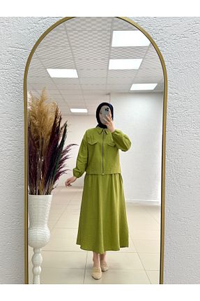 ست بالاتنه و پائین تنه حجاب رنگی زنانه اورسایز MİHRA STORE - کد 940988355