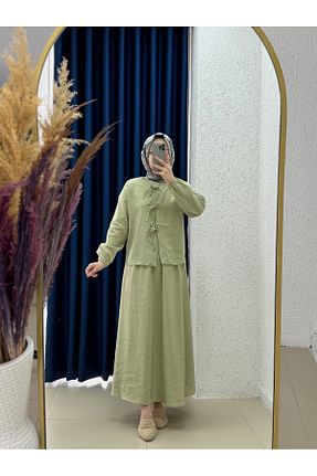 ست بالاتنه و پائین تنه حجاب رنگی زنانه اورسایز MİHRA STORE - کد 941002768