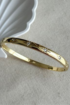 دستبند استیل (فولاد) طلائی زنانه استیل (فولاد) Modacaprea - کد 941056676