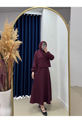ست بالاتنه و پائین تنه حجاب رنگی زنانه رگولار MİHRA STORE - کد 941000220