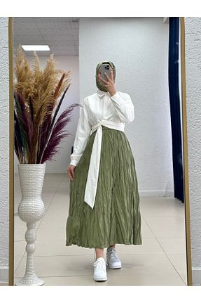 پیراهن حجاب رنگی زنانه اورسایز MİHRA STORE - کد 940998535