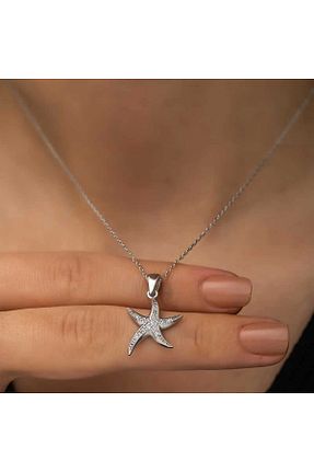 گردنبند نقره رنگی زنانه 10 عیار minaydan - کد 941016003