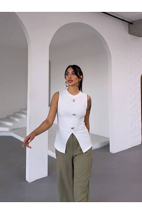 بلوز سفید زنانه ساده trendhazan - کد 941009385