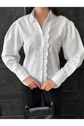 پیراهن سفید زنانه رگولار QBZ - کد 941030790