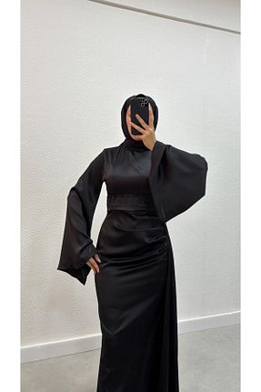 لباس مجلسی و فارغ التحصیلی مشکی زنانه ساتن modadeywearst - کد 941039167