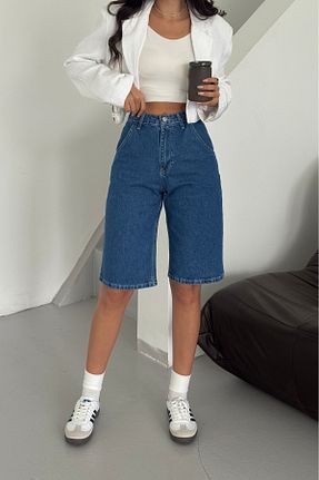 شلوارک و برمودا سرمه ای زنانه فاق بلند XRAY JEANS - کد 941050256