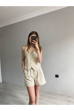 ست بالاتنه و پائین تنه بژ زنانه بافتنی Niceboutique - کد 941124074