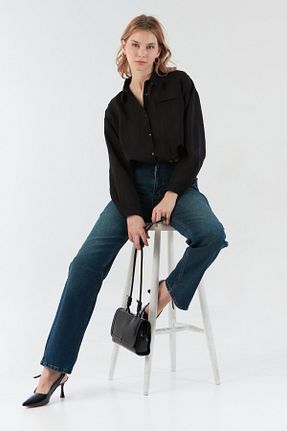 پیراهن مشکی زنانه رگولار Fullamoda - کد 941138641
