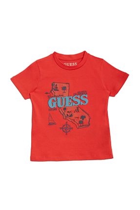 تیشرت صورتی بچه گانه رگولار Guess - کد 941149646