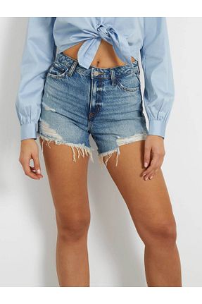 شلوارک و برمودا آبی زنانه اسلیم فیت Guess - کد 820812458