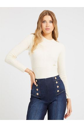 پلیور نباتی زنانه طرح دار Guess - کد 773479454