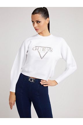 پلیور سفید زنانه طرح دار Guess - کد 143571032