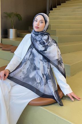 شال مشکی زنانه پنبه ای lamelif - کد 941184080