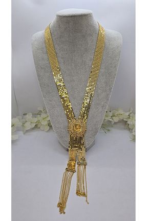 گردنبند استیل ( فولاد ) زرد زنانه روکش طلا michelle takı zerafetin yeni adresi - کد 941235187