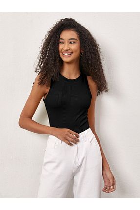 بلوز مشکی زنانه ساده Asfa Moda - کد 941235248