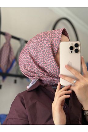 شال صورتی زنانه پنبه ای MONOOR - کد 941288396