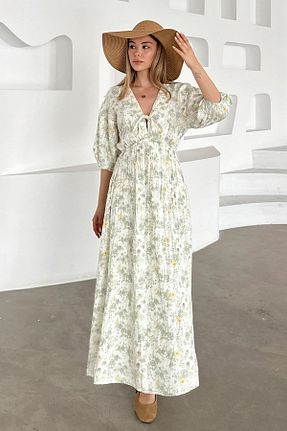 لباس حجاب سبز زنانه اورسایز Olcay - کد 941261905