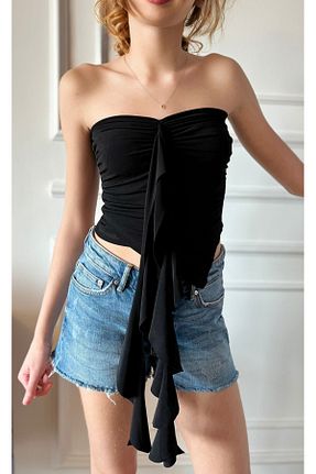 بلوز مشکی زنانه ساده Butik - کد 941293022
