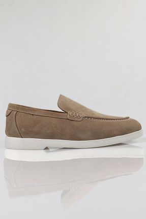 کفش لوفر بژ مردانه چرم خالص Marcanoon - کد 941313236