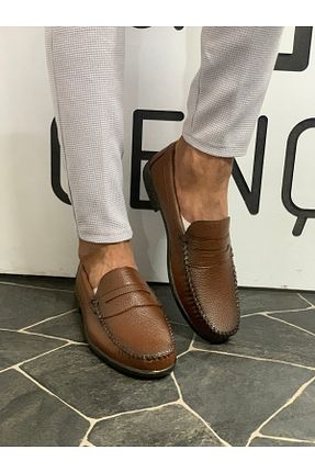 کفش کلاسیک قهوه ای مردانه چرم مصنوعی trentex - کد 941323196