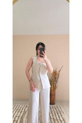 ست بالاتنه و پائین تنه بژ زنانه بافتنی FEMİNEER.com - کد 941325306