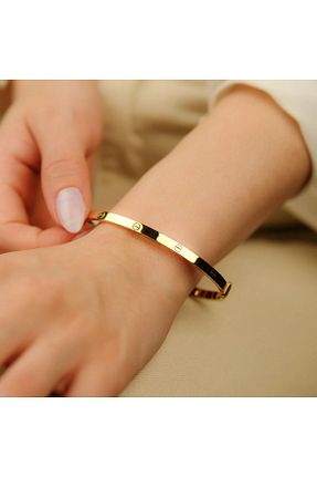 دستبند استیل (فولاد) زرد زنانه استیل (فولاد) Calmea Jewellery - کد 941529135