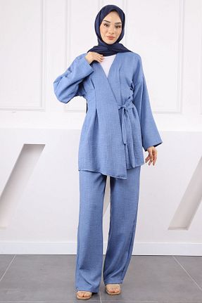 ست بالاتنه و پائین تنه حجاب سرمه ای زنانه رگولار İmajButik - کد 941357517