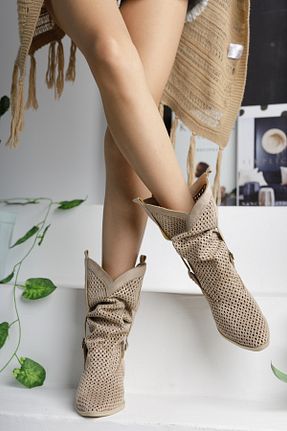 چکمه بژ زنانه جیر İDC MODA - کد 941392151
