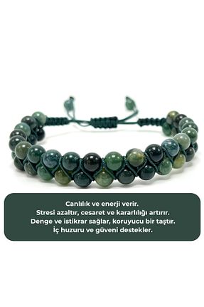 دستبند جواهر سبز زنانه سنگ طبیعی YILDIZ DOĞAL TAŞ - کد 941478218