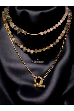 گردنبند جواهر رنگی زنانه سنگ طبیعی Minoaé - کد 941524128