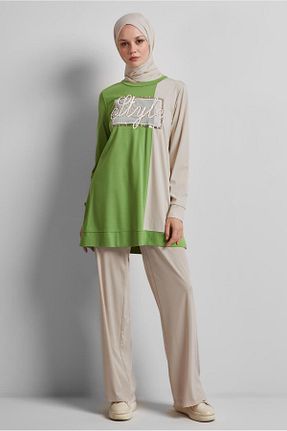 ست گرمکن حجاب سبز زنانه رگولار Alvina - کد 941915175