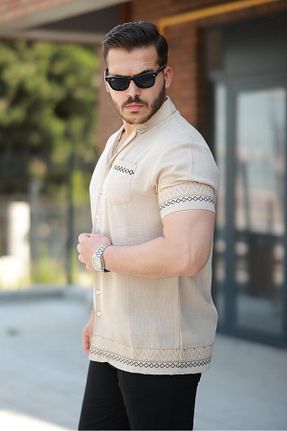پیراهن بژ مردانه رگولار Miron - کد 941573885