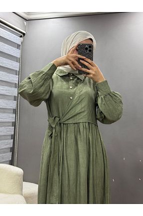 ست بالاتنه و پائین تنه حجاب خاکی زنانه رگولار Lunovimoda - کد 941593692