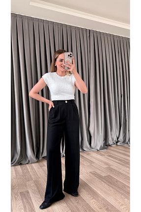 شلوار مشکی زنانه بافتنی pelin yıldız butik - کد 941591938