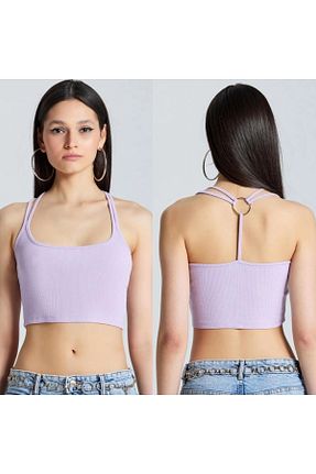 بلوز بنفش زنانه ساده İpeqCollection - کد 941596575