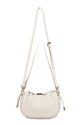 کیف دوشی سفید زنانه چرم مصنوعی Pierre Cardin - کد 930138765