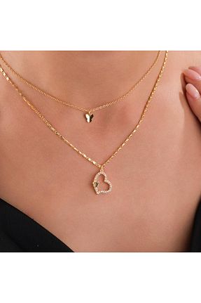 گردنبند استیل ( فولاد ) زرد زنانه استیل (فولاد) HOBİSY GIFT SHOP - کد 941615998