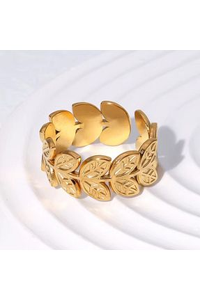 انگشتر استیل (فولاد) زرد زنانه استیل ضد زنگ Siya Silver - کد 941621380
