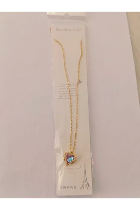 گردنبند استیل ( فولاد ) زرد زنانه استیل (فولاد) steelx - کد 941640376