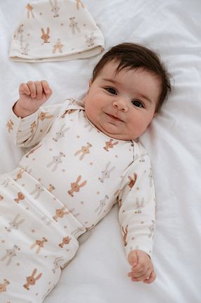 بعد از زایمان سفید بچه گانه پنبه ای Luna Kids Collection - کد 941943515