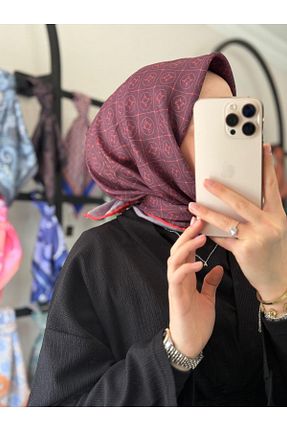 شال زرشکی زنانه پنبه ای MONOOR - کد 941943207