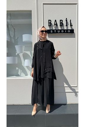 ست بالاتنه و پائین تنه حجاب مشکی زنانه رگولار MissWhence - کد 941670496