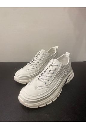 کفش اسنیکر سفید مردانه چرم اصل Guja - کد 941701827
